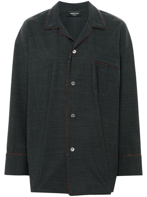 bead-trim shirt